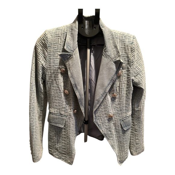 AKIRA Jackets & Blazers - AKIRA Textured denim Blazer with Gold Buttons